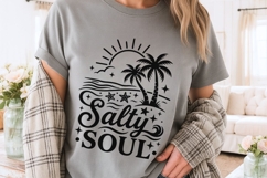Salty Soul Svg, Summer Vibes Svg, Beach Vacation Svg. Product Image 3