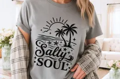 Salty Soul Svg, Summer Vibes Svg, Beach Vacation Svg. Product Image 3