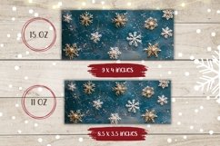 Snowflake Mug Wrap Design, Winter Mug Sublimation Product Image 2