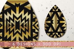 Aztec Gold Teardrop Earring Bundle | Sublimation Png Product Image 2