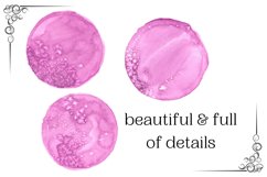 12 Pink watercolor circles, Watercolor design elements Product Image 2