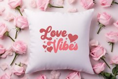 Love vibes SVG, Retro Valentine SVG Product Image 2