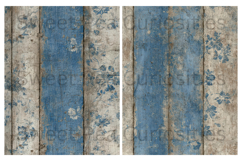 Blue, Flower, Mixed Media, Papers, Junk Journal Product Image 2