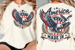 American Eagle Front Back PNG, Patriotic Eagle Chest Back De Product Image 2