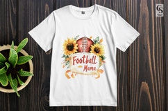 Game Day Queen Mama Football Watercolor Clipart PNG Product Image 2