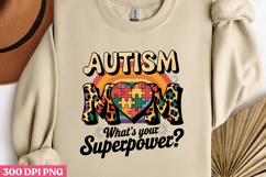 AUTISM MOM What&#039;s PNG, Autism Sublimation PNG Product Image 3