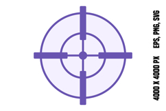 Colored Aim Icon Product Image 1