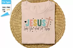 Jesus Loves You And I'm Trying SVG Cut File | Christian SVG Product Image 2