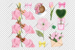 Spring clipart, Woman with tulips PNG, Girl holding flowers Product Image 3