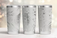 20oz Tumbler laser svg wrap| Floral Dandelions pattern Product Image 3