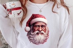 Vintage Black Pink Santa Claus Sublimation Clipart Product Image 2