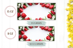 Spring Flowers Mug Wrap, Tulips Mug, Flowers PNG Product Image 2
