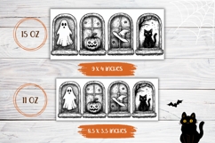 Halloween Pumpkin Mug Wrap, Halloween Ghost Mug Design Product Image 2