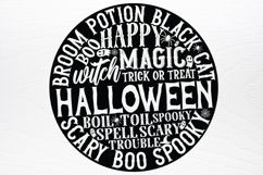 Round Halloween word art SVG Product Image 2