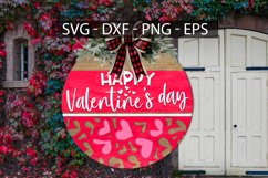Valentine Round Sign Set , Valentine Door Hanger SVG Product Image 6