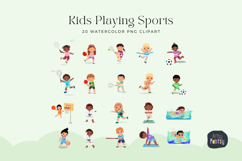 Kids Playing Sports Clipart Bundle Product Image 2