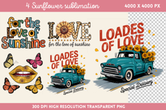 Sunflower Sublimation bundle PNG Product Image 2