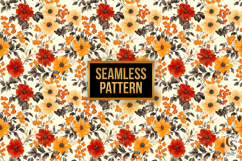Autumn Blossom Floral Digital Paper Product Image 2