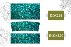 Blue Glitter Tumbler Design, Turquoise 40 Oz Tumbler PNG Product Image 2