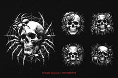10 Bundle Dark Art Spider Skull Head Gothic Horror Scary Product Image 3