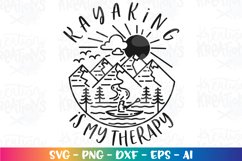 Camping svg Kayaking is my therapy Product Image 2