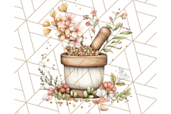 Cottagecore Apothecary PNG Clipart, Rustic Potions &amp; Herbs Product Image 2