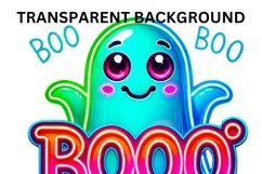 Neon Halloween Ghost PNG,Coquette Ghost for Trendy Halloween Product Image 3