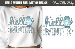 Hello Winter Sublimation Design Clipart Product Image 1