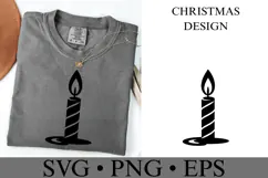 Christmas Candle Svg | Christmas svg | Shirt Svg Product Image 3