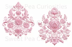 Embroidery, Flowers, Lace, PNG, Clipart, Pink Product Image 2