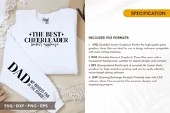 The Best Cheerleader SVG - Father's Day Sleeve T shirt Product Image 2