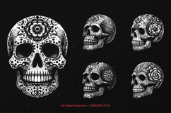 10 Bundle Dark Art Sugar Skull Death Skeleton Mexican Bone Product Image 3