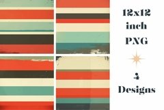 Retro Stripes Backgrounds, Abstract Digital Papers Product Image 2