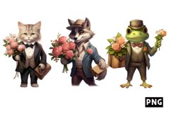 Romatic Gentleman Animal Sublimation PNG Product Image 1