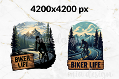 Biker Life PNG, Mountain Road Cycling Sublimation Design Product Image 2