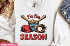 Tis the Peanut Season PNG, Baseball Mama Sublimation PNG Product Image 1
