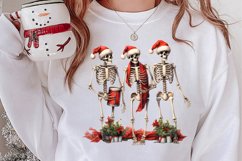 Christmas Skeleton Sublimation Clipart, Christmas PNG Product Image 2