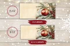 Christmas Baubles Mug Wrap, Christmas Mug Template Product Image 2