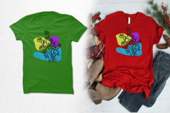 Colorful Line Art Flower Embroidery Design Product Image 2