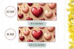 Cartoon Heart Mug Template, Love Hearts Mug Wrap Design PNG Product Image 2