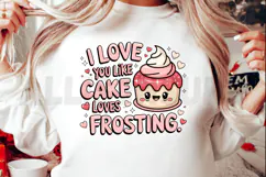 Cute Cupcake Valentine I Love You Like Cake Loves Frosting Product Image 2