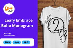 Leafy Embrace Boho Monogram Product Image 1