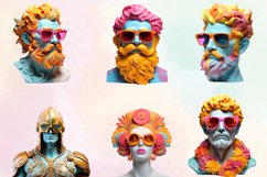 Colorful God Greek Statues Sublimation, Watercolor Clipart Product Image 3