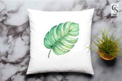 Watercolor Tropical Leaves Clipart Sublimation PNG Product Image 2