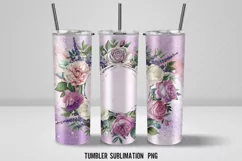 Flowers 20 Oz Tumbler Wrap Designs| Add Your Text Tumbler Product Image 2