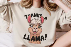 Thanks a llama! PNG, Funny Animals Sublimation PNG Product Image 2