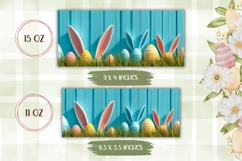 3D Easter Eggs Mug Wrap, Easter Ears Mug Sublimation Product Image 2