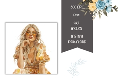 Summer Girl Square Coasters, Hippie Square Coaster Designs Product Image 2
