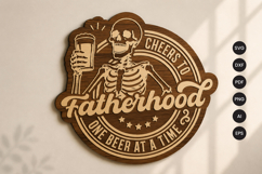 Fatherhood Skeleton Laser Cut SVG Product Image 1