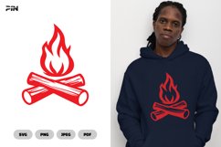 Campfire SVG - Campfire Clipart - Camping SVG Product Image 1